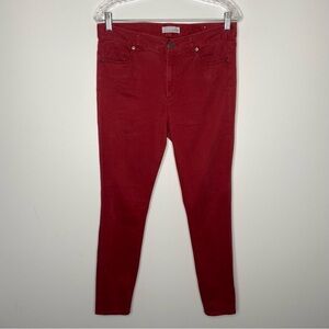Loft Made and Loved Brushed Red Pants